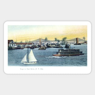 1905 Tugboats on East River New York City Magnet